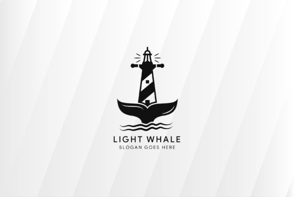 Anchor Fin Whale Light Logo