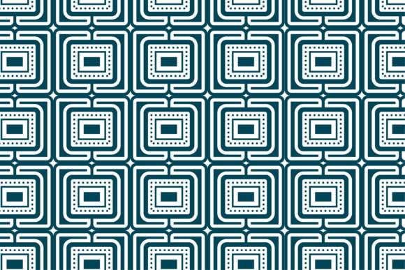 Circle Square Pattern Blue