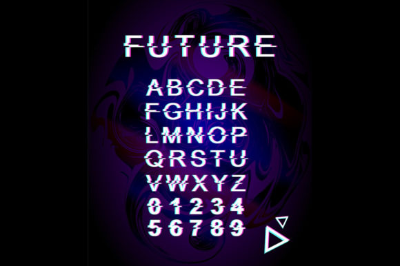 Future Glitch Font Template
