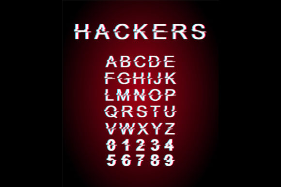 Hackers Glitch Font Template Review