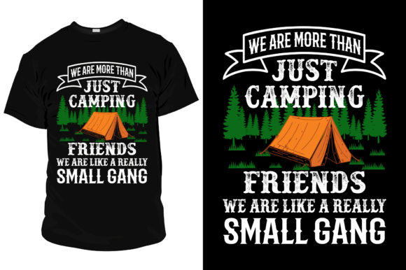 T-Shirt Template for Camping Friends