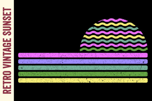 Vintage Sunset 4: A Timeless Embroidery Design